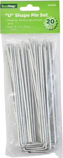 U klin za agrotextil 15 × 3 × 15 cm, pocinčan (20 kom)