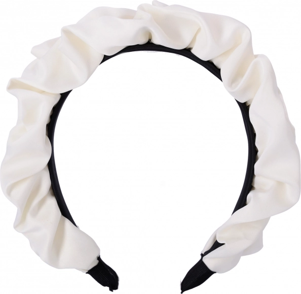 Satenska traka za kosu - bijela
