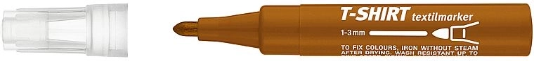 Marker za tekstil smeđi s okruglim vrhom 1–3 mm
