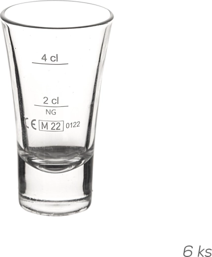 Mjerna čašica Cheerio 0,06 l (baždarenje 2 cl/4 cl) 6 kom