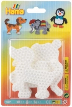 Podlošci za glačane perlice Hama - Slon, Pingvin i Psić