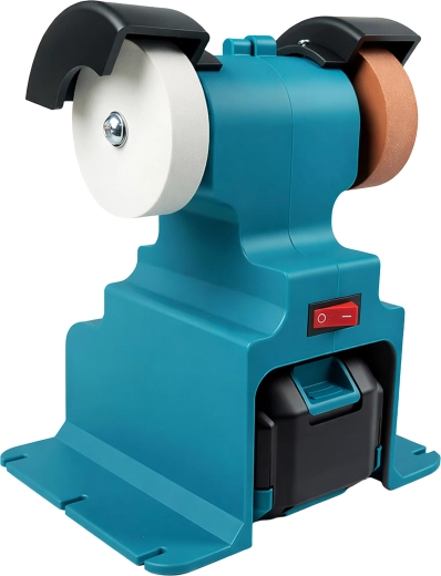 Akumulatorska stolna brusilica s dvostrukim kotačem, 2× baterija