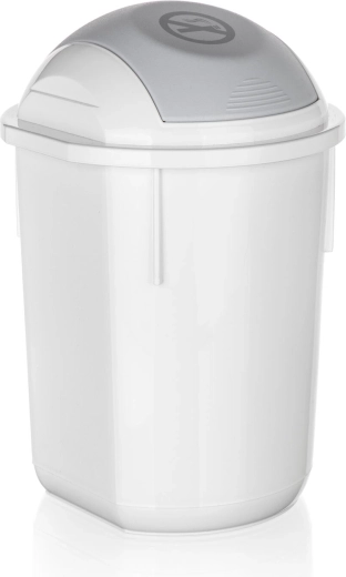 Kanta za otpad s preklopnim poklopcem 4 l bijela