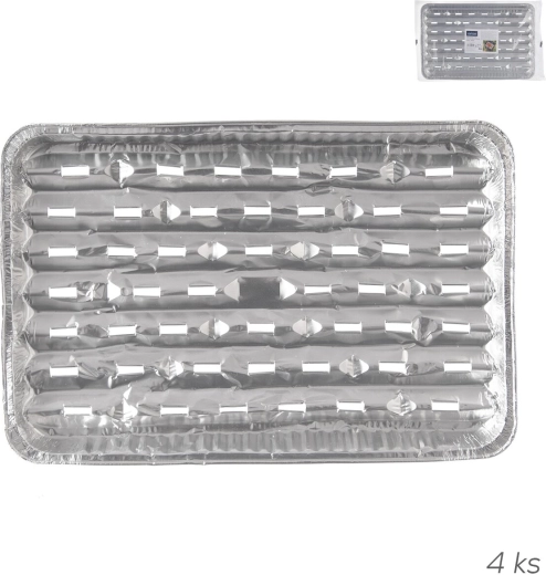 Aluminijske posudice za roštilj 34,5 × 23 cm, 4 kom