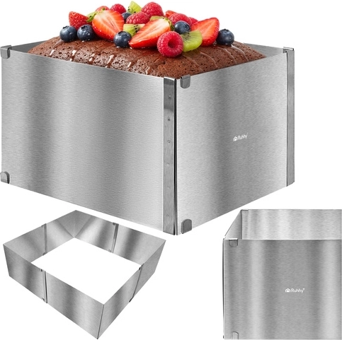 Ruhhy podesivi pravokutni slastičarski obruč od nehrđajućeg čelika 15 cm