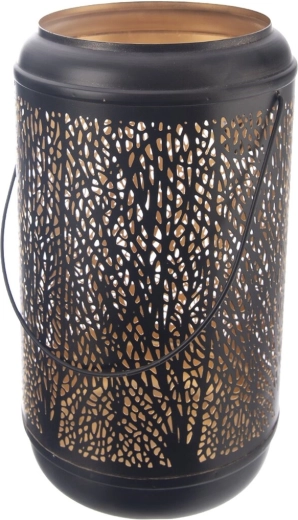 Metalni svijećnjak Tree crno-zlatni 29 cm