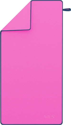 Brzoošusujući ručnik od mikrovlakana NILS ružičasti/tamnomodri 200 × 90 cm