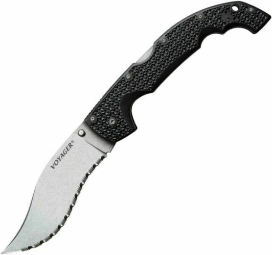 Sklopivi nož Cold Steel Extra Large Voyager Vaquero Serrated, crni