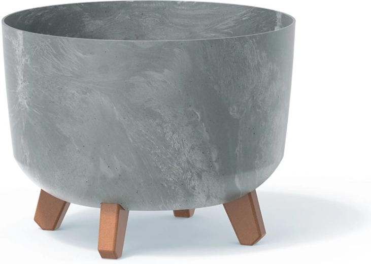 Žardinijera s betonskim efektom 29 cm siva GRACIA