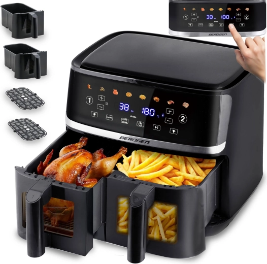 Vrućozračna friteza s dvostrukom posudom 10,2 l 1700 W BERDSEN