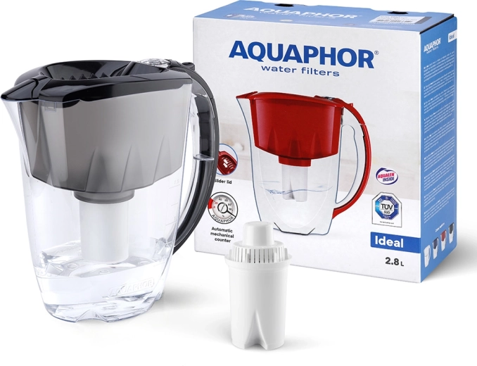 Filtarski vrč Ideal 2,8 l crni s filtarskim uloškom B100-15