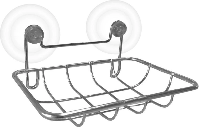 Viseća pravokutna sapunica 13 × 9 cm, krom