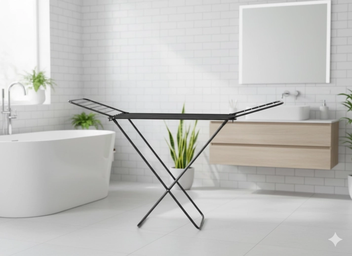 Sklopivi stalak za sušenje rublja s držačima za čarape 180 × 55 × 102 cm