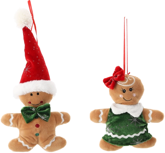 Božićna figurica medenjaka dječak i djevojčica 27 cm