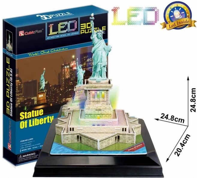3D puzzle Kip slobode / LED - 37 dijelova