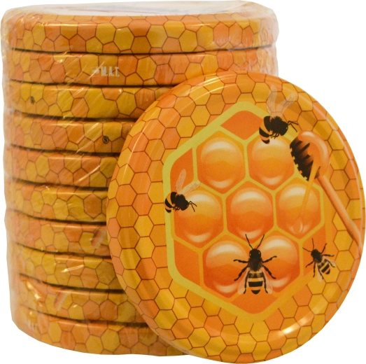 Twist 82 poklopci za konzerviranje s dekorom meda – 10 kom