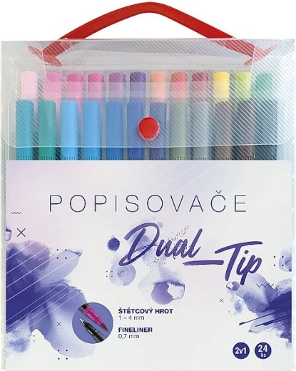 Set markera Concorde Dual‑Tip, 24 boja u kutiji