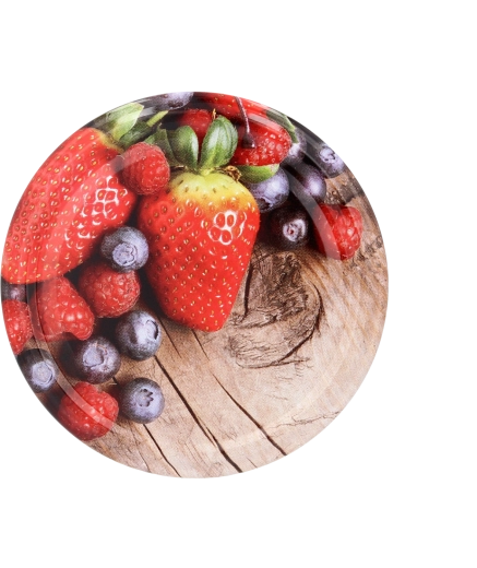 Set metalnih poklopaca Twist-off 82 mm s voćnim motivom, 10 kom