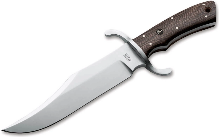 Böker Bowie N690 outdoor nož s hrastovom drškom i kožnom futrolom 19,8 cm