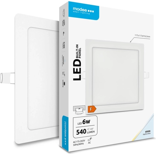 Modee Lighting ugradbeni kvadratni LED panel 6 W hladno bijela 540 lm