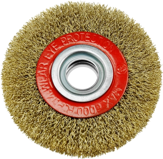 Kružna četka za brusilicu 125 mm, čelična i mjedena žica 0,3 mm, otvor 20 mm
