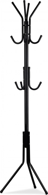 Samostojeća vješalica za odjeću od crnog metala s 11 kukica MODERNHOME