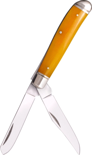 Cold Steel Mini Trapper žuti džepni nož s dvije oštrice