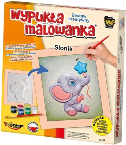 Milusie slonić – 3D reljefno slikanje kreativni set