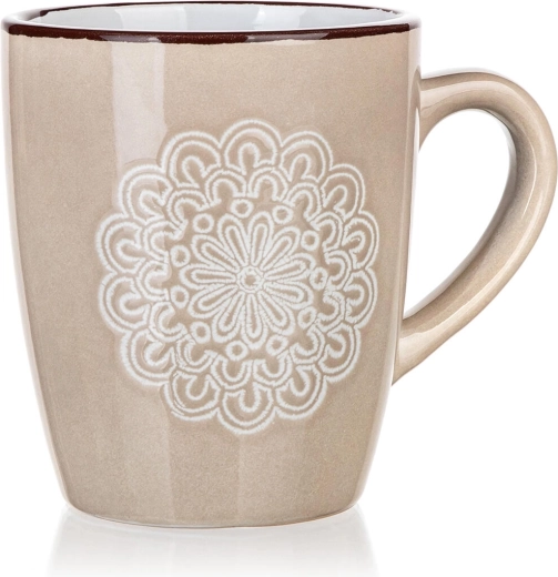 Keramička šalica 400 ml s čipkastim motivom SHAPE