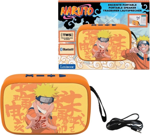 Prijenosni Bluetooth zvučnik NARUTO s tkaninom na površini Lexibook