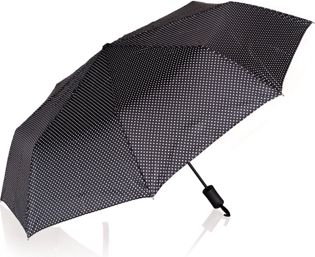 Sklopivi kišobran s točkicama 52 cm – crni