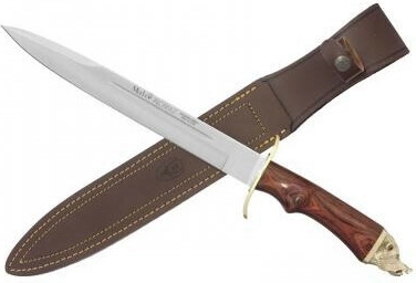 Muela Alcaraz lovački nož s rogovnom drškom i kožnom futrolom, 26 cm