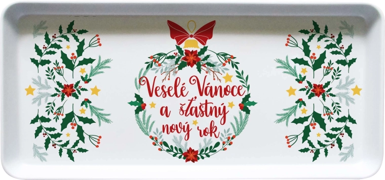 Poslužavnik Veselé Božić 35 × 16,5 × 2,3 cm