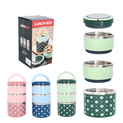 Trodijelna inox menza 2 l, 13 × 24 cm