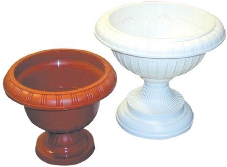 Stalak za cvjetnjak AMFORA 34 cm, smeđa plastika, visina 31 cm