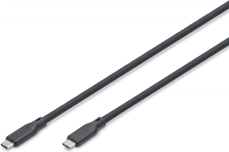 Silikonski kabel USB-C na USB-C USB4 v2.0 80 Gb/s, 8K@60 Hz, PD 3.1 240 W, 1 m, crni