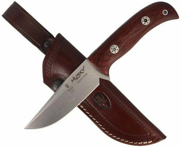 Muela Husky outdoor nož 11 cm, čelik RWL34, Pakka drvo, kožna futrola