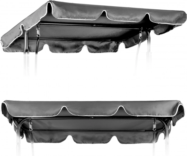 Nadstrešnica za vrtnu ljuljačku 200 x 120 cm vodootporni pokrov siva ModernHome