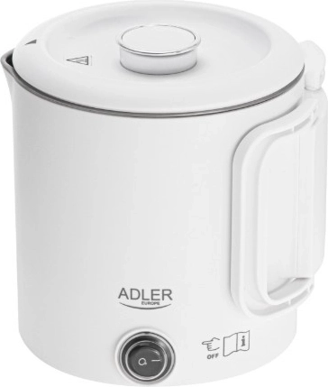 Putno električno kuhalo za vodu 0,8 l bijelo ADLER AD 1388