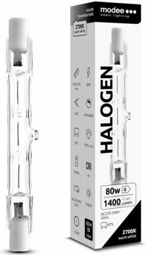 Modee halogena žarulja R7S 78 mm 80 W 1400 lm toplo bijela s mogućnošću zatamnjivanja
