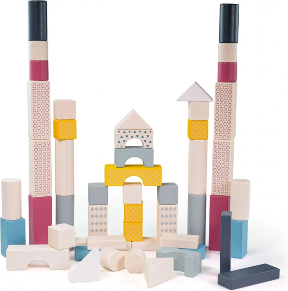 Bigjigs Toys drvene kocke u kantici, 50 kom