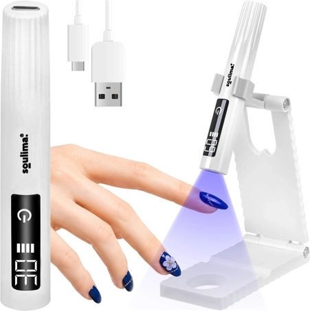 Prijenosna UV/LED lampa za nokte Soulima mini 3 W s LCD zaslonom i stalkom, USB‑C