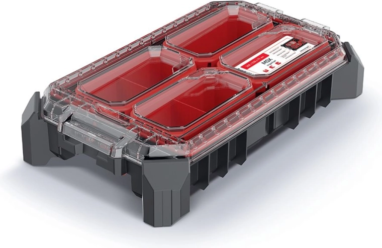 Modularni organizator MSX 36,8 × 22,8 × 7,7 cm s prozirnim poklopcem