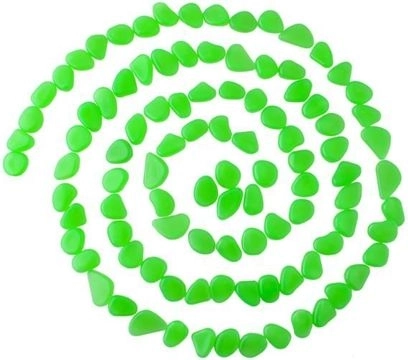 Svjetleći dekorativni kamenčići za vrt i akvarij – 100 kom – Zelena