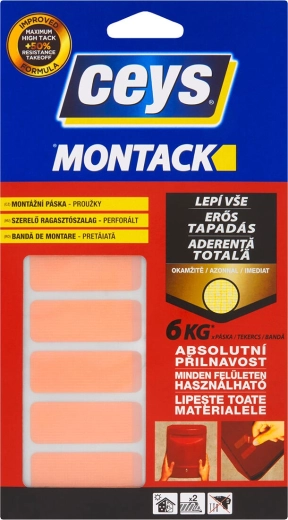 Montažne ljepljive trakice MONTACK EXPRESS 48 × 18 mm, 10 kom