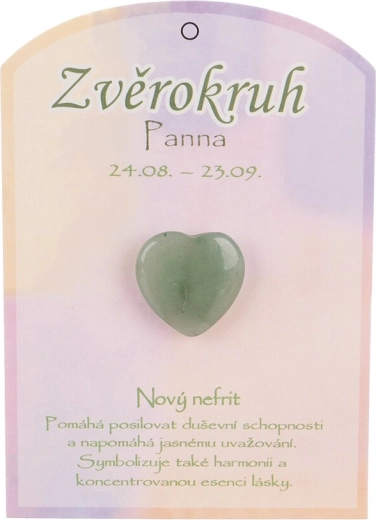 Nefritno srce za znak Djevica