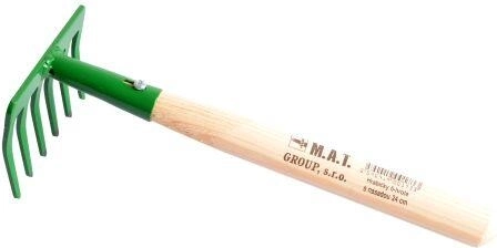 Grabljice s drškom, 6 zubaca, 24 cm