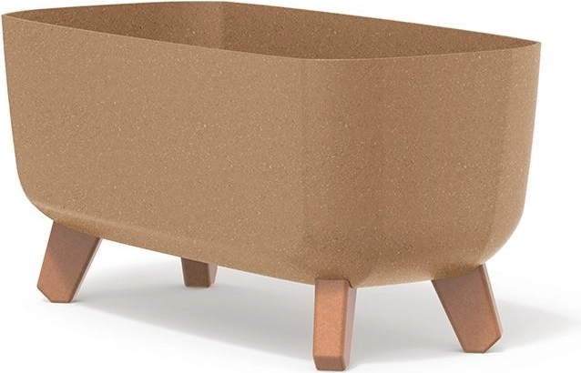 Pravokutna žardinjera s nožicama GRACIA CASE ECO WOOD 39 cm naturo