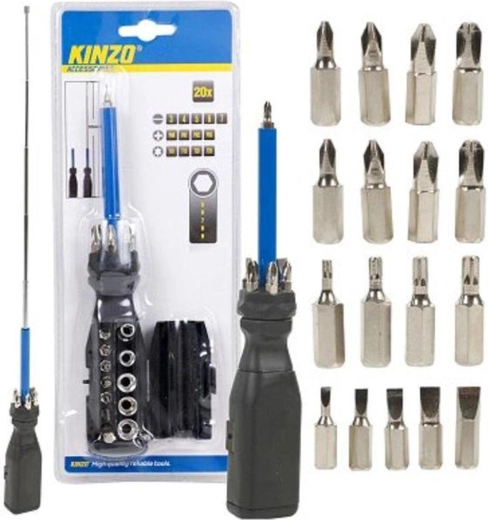 Odvijač s bitovima KINZO, set 20 kom