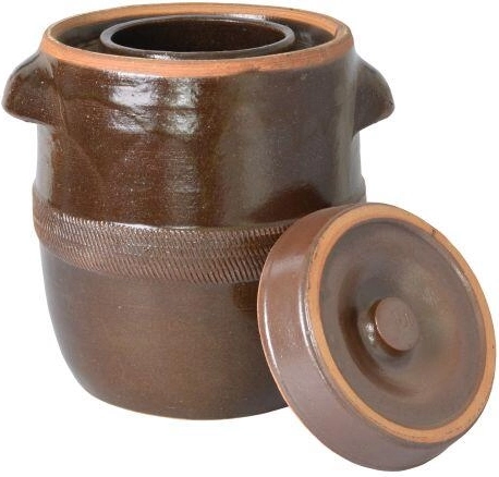 Keramička posuda za kiseli kupus 5 l s poklopcem